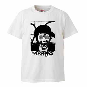 【XSサイズ 白Tシャツ】クランプス The Cramps ガレージ パンク ロカビリー サイコビリー レコード CD LP 7inch バンドTシャツ