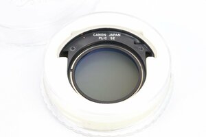 【 極美品 | 動作保証 】 Canon ドロップイン円偏光フィルター PL-C52 【 52mm 】