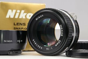 【 極美品 | 動作保証 】 Nikon Ai Nikkor 50mm F1.4S 【 純正レンズフード HS-9 追加付属 | Ai-S 】
