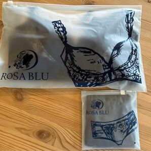 ROSA BLUE ロザブルー ナイトブラ＆ショーツセット ネイビー XL