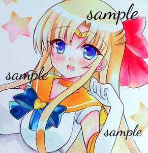 * sailor venus love . beautiful .. hand-drawn illustrations girl Pretty Soldier Sailor Moon original picture autograph *