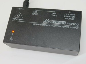 ★Behringer Micro Power PS400 ファンタム電源 ファンタムパワーサプライ ベリンガー アダプター付き USED 95503★！！