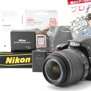 美品 Nikon D3200 レンズセット SD(32GB)カード、おまけ付 ★1ヶ月保証★
