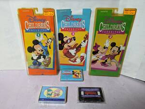 ★未開封＆USED【幼児教育用カセット5本】Disney CHILDREN’S FAVORITES3本/いっしょにきこう いっしょにうたおう/けんちゃんとあそぼう