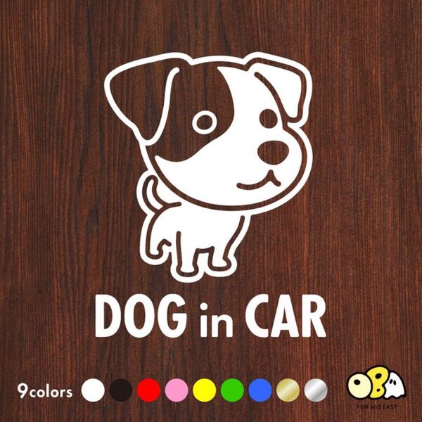 DOG IN CAR/ジャックラッセルテリア スムースB カッティングステッカー