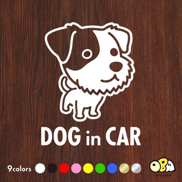 DOG IN CAR/ジャックラッセルテリア ラフ・ブロークンB ステッカー
