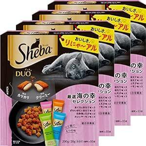 シーバ (Sheba) デュオ キャットフード 厳選海の幸セレクション 成猫用 200g×4個(まとめ買い