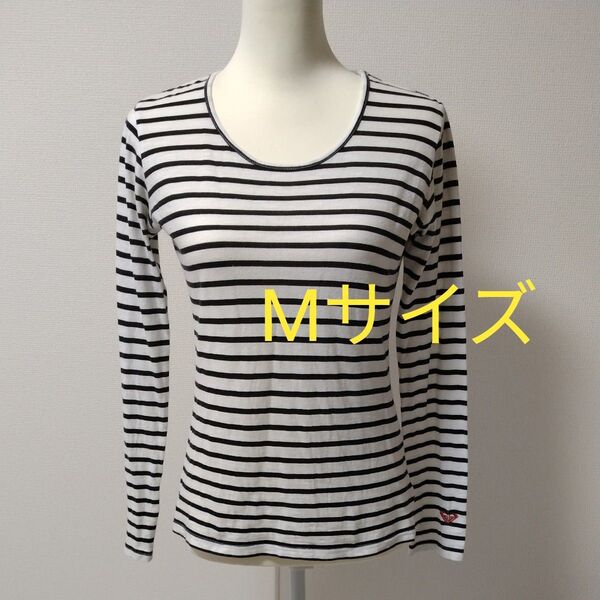 長袖 ボーダー Tシャツ カットソー Мサイズ