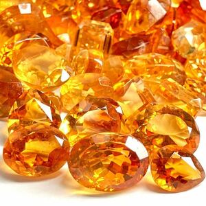 ［天然シトリンおまとめ 300ct］J ルース 裸石 宝石 ジュエリー jewelry citrine 黄水晶 クォーツ DD5 ②