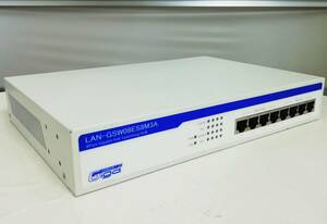 【PoE給電対応】Logitec 1000BASE-T 8ポート スイッチングハブ LAN-GSW08ES8M3A ギガビット 静音ファンレス、メタル【H23110606】