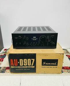 Sansui Sansui pre-main amplifier AU-D907 original box attaching.