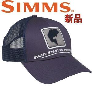 1 jpy ~ postage included SIMMS Sim z navy blue Tracker hat hat men's free fishing 