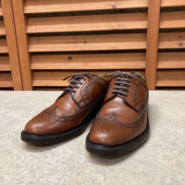 N3 145【REGAL リーガル】314 ウイングチップ シューズ ブラウン系 SIZE 24EE