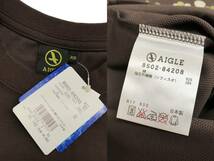 未使用品 タグ付き AIGLE エーグル Sophista ロゴ メッセージ プリント 半袖 Tシャツ カットソー アウトドア フェス ブラウン 茶 メンズ XS_画像3