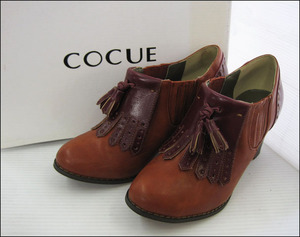 Bana8*COCUE Cocue 23cm короткие сапоги каблук обувь 