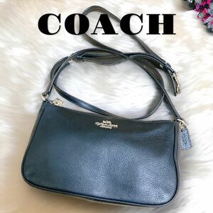 COACH コーチ 2way ショルダーバッグ ハンドバッグ 斜め掛け　クロスボディ　肩掛け レザー ブラック　黒　レディース