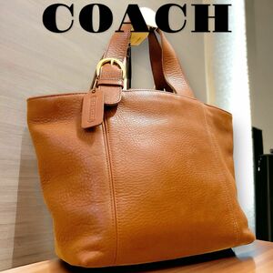 OLD COACH オールドコーチ レザー ハンドバッグ トートバッグ 本革　ブラウン　レディース　メンズ　ヴィンテージ