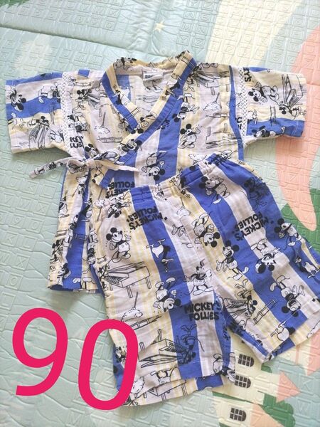 BREEZE レトロミッキー 甚平 ベビー服 お祭り 浴衣 キッズ