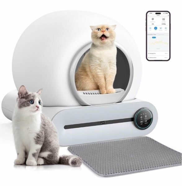 猫 トイレ自動 スマホアプリ管理 最新猫用トイレモデル 全自動猫トイレ 静音 多頭飼い 