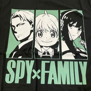 スパイファミリーTシャツ 黒 アーニャ ヨル ロイド SPY×FAMILY アニメ オーバーサイズ ビッグサイズ フリー T-shirt Japan comics anime
