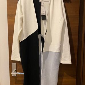 Barak バイカラー カラーブロック ロングカーディガン アウター