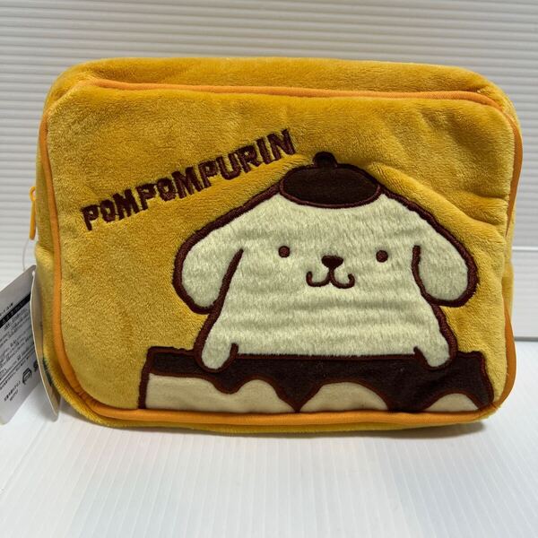 サンリオ ポムポムプリン もこもこスクエアポーチ プライズ品 タグ付き