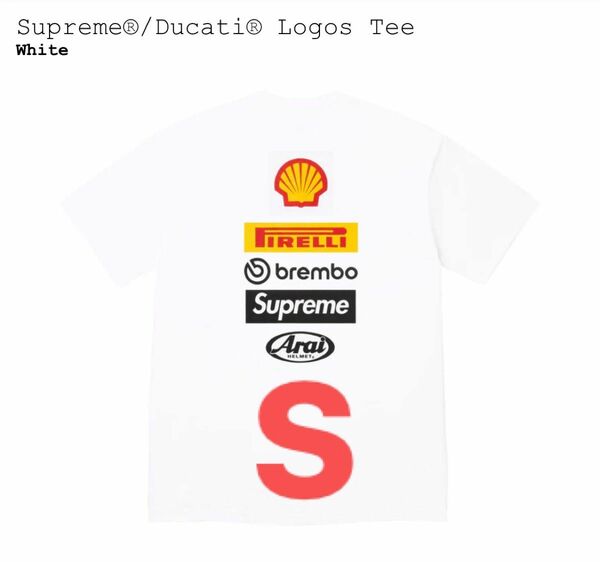 Supreme/Ducati Logos Tee シュプリーム Tシャツ 白