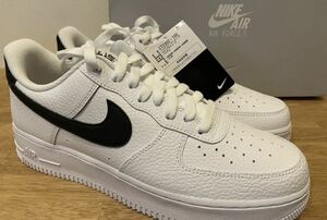 即決27cm NIKE AIR FORCE1 Low '07 White Black Pebbled Leatherナイキ エアフォース1 ロー '07 ホワイト ブラック ペブルド レザー