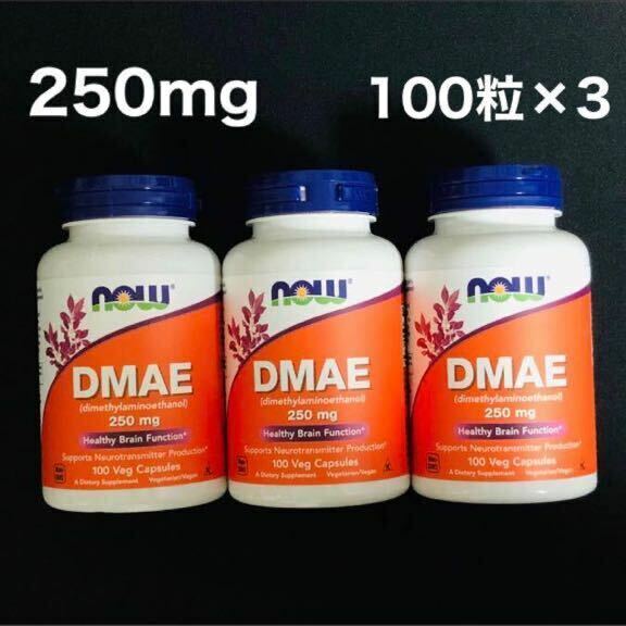 ナウフーズ DMAE 250mg 100粒×3個 サプリメント