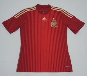 サッカー スペイン代表ユニフォーム／2015年 ホーム-adidas/M39411-（未使用に近い） ／管GVCQ