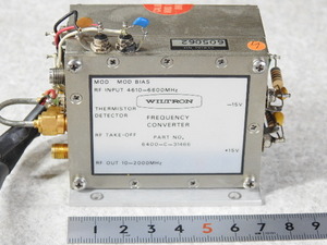 【HPマイクロ波】米国Wiltron社 1985年製 FREQUENCY CONVERTER IN/4.61-6.60GHz OUT/10-2000MHz ALC内蔵 故障/部品取り研究用 ジャンク品