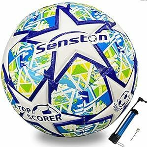Senston サッカーボール 5号球 き-トレーニング試合サッカー大人と青少年サッカーポンプ