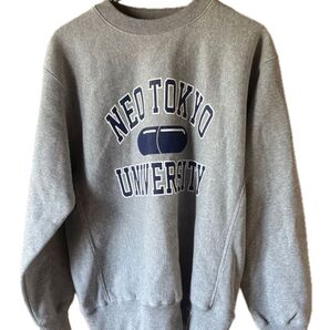 カレッジ風ロゴプリント スウェット グレー