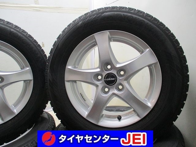 15インチ IG60 195/65R15 6J+45 108 ボルベット 中古スタッドレスタイヤホイール4本セット送料無料(SA15-4102)
