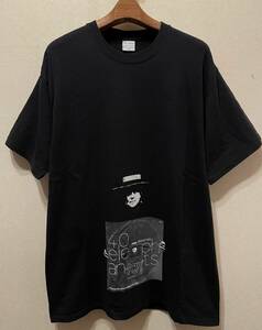 美品00sオールド40elephants-PROPER MANバンドTシャツLビッグシルエットXL丸胴コットン黒ブラック白プリント2000s00年代y2kバンTビンテージ