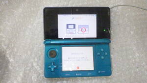 Nintendo 3DS　CTR-001　アクアブルー　現状ジャンク品　①