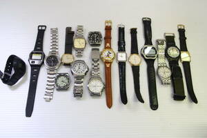 腕時計 まとめて16個セット CASIO BP-120 690DW-310/SEIKO chromos Dolce/Citizen/LORUS/Spalding