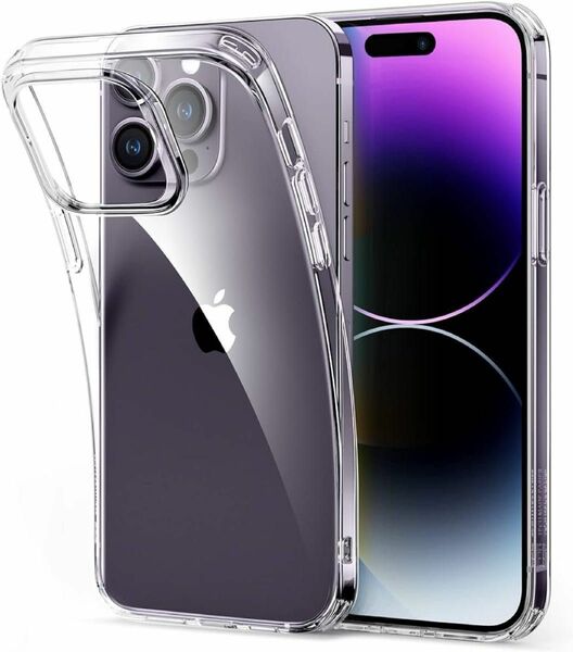 Alphex iPhone 14 Pro Max ケース フィルム2枚　スマホスタンドのセット　クリア ケース 耐衝撃 薄型 