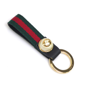  Gucci GUCCI кольцо для ключей нейлон web поддельный жемчуг / нейлон зеленый × красный × черный 55699f