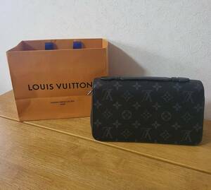 【超美品】LOUIS　VUITTON モノグラム・エクリプス ジッピーXL 型番M61698 