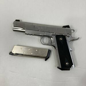 [ Junk ] Marushin M1911-A one owner pe letter - silver 8mmBB magazine 2 ps attaching 