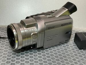 RE612f ジャンク パナソニックデジタルビデオカメラ　NV-GS400 シルバー 本体 バッテリー付き LEICA DICOMARレンズ 充電器欠品 部品取りに