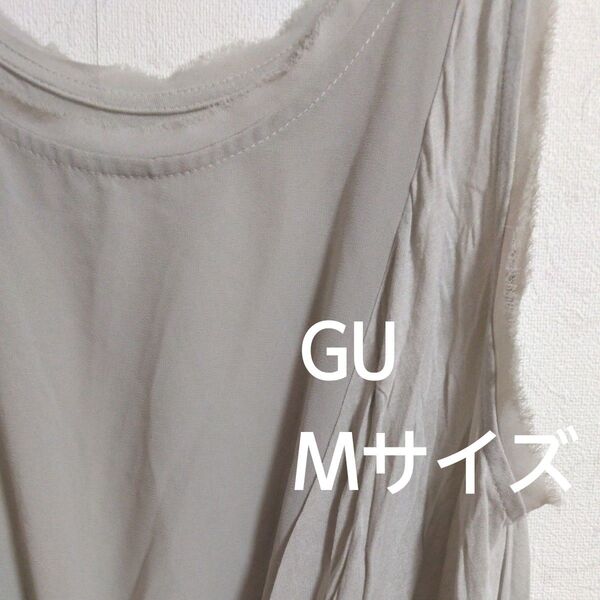GUノースリーブシャツブラウスチュニックMサイズ
