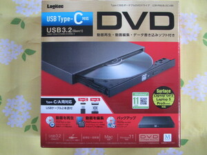 ロジテック 外付け DVDドライブ USB3.2(Gen1) USB Type Cケーブル付 書き込み/再生/編集ソフト付属 M-DISC対応 ブラック LDR-PML8U3CVBK