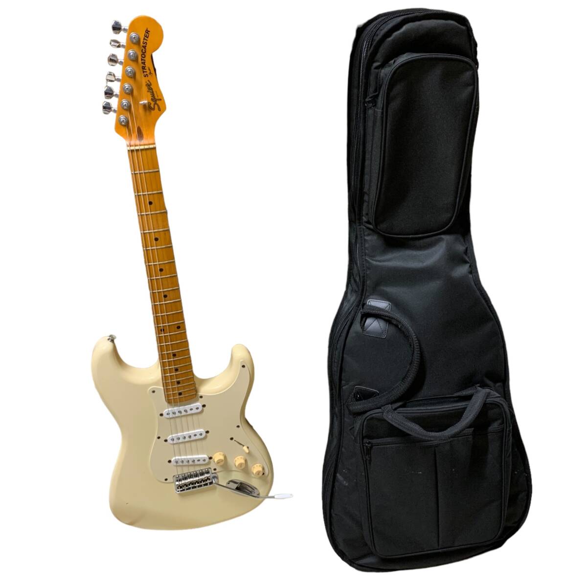 【ギグバッグ付】PU交換済Squier byfender スクワイヤ-ストラト ギグバッグ付】PU交換済Squier byfender スクワイヤ-ストラト