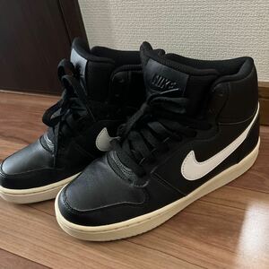 【●試着のみ●送料無料●即決●】 NIKE ハイカットスニーカー_AQ1778-001/23cm/ブラック/黒/レザー/靴/シューズ/カジュアル/