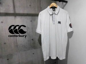 CANTERBURY カンタベリー ラガー ポロシャツ 4L/ラガーシャツ/カノコ 半袖シャツ 3XL/ラグビー/白 ホワイト/RA300748/メンズ/大きいサイズ