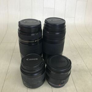 B2055 Canon カメラ レンズ 4点 まとめ EF 24mm 1:2.8 75-300 1:4-5.6 Ⅱ 35-80mm 1:4-5.6 Ⅲ 等 当時物 動作未確認 ジャンク