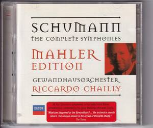 シャイー/ゲヴァントハウス管 シューマン:交響曲全集(マーラー編) 2CD 輸入盤(DECCA)