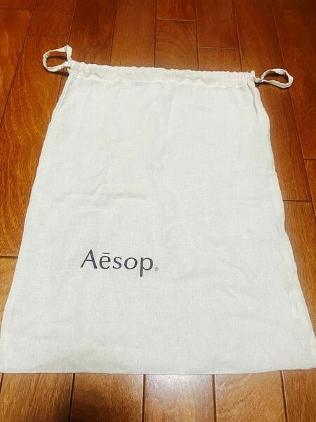 〈未使用〉Aesop イソップ ギフトポーチ 巾着 リネン 約44×32センチ